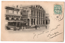 CPA ALGERIE - ALGER - Grand Café D'Alger, Théâtre - Dos Simple (animée) - Alger
