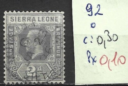 SIERRA LEONE 92 Oblitéré Côte 0.30 € - Sierra Leone (...-1960)