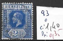 SIERRA LEONE 93 Oblitéré Côte 1.40 € - Sierra Leone (...-1960)
