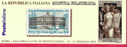 ITALIA - 2003 - LIBRETTO MONTECITORIO - NUOVO MNH (YVERT C2621 - MICHEL 2888 - SS 25) - Postzegelboekjes
