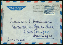 Br Switzerland, Geneve 1951 Airmail Cover > Denmark (Hotel Des Bergues) #bel-1064 - Briefe U. Dokumente