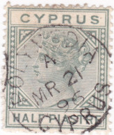 CYPRUS QV POLYMEDIA  A  SINGLE CIRCLE RURAL POSTMARK - Cipro (...-1960)