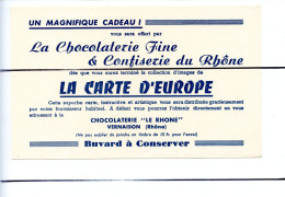Ancien BUVARD Vintage Le Magnifique Cadeau Offert Par Confiserie Du Rhône La Carte D'Europe Chocolaterie VERNAISON - Otros & Sin Clasificación