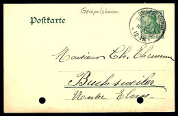 LETTRE DE GEISPOLSHEIM - 1910 - POUR BOUXWILLER - Covers & Documents