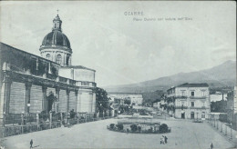 Cs159 Cartolina Giarre Piano Duomo Con Veduta Dell'etna Catania 1910 Sicilia - Catania