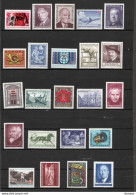 AUTRICHE 1973  23 Timbres Différents Yvert 1239-1258 + 1263-1265 NEUF** MNH Cote 20 Euros - Ungebraucht