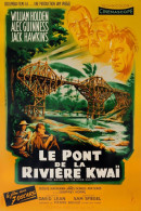 Cinema - Le Pont De La Rivière Kwai - William Holden - Alec Guiness - Jack Hawkins Illustration Vintage - Affiche De Fil - Plakate Auf Karten