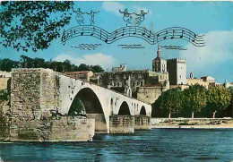 84 - Avignon - Le Pont Saint Bénézet - Le Palais Des Papes - Flamme Postale - Partition - CPM - Voir Scans Recto-Verso - Avignon