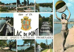 21 - Pont - Lac De Pont - Multivues - Femme En Maillot De Bain - Blasons - Mention Photographie Véritable - Carte Dentel - Autres & Non Classés
