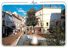 47 - Agen - Rue Piétonne Emile Sentini Et La Place Du Poids De La Ville - CPM - Voir Scans Recto-Verso - Agen