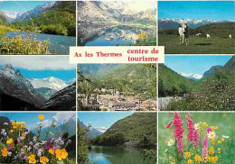 09 - Ax Les Thermes - Multivues - Fleurs - Vaches - Flamme Postale De Pontchateau - CPM - Voir Scans Recto-Verso - Ax Les Thermes