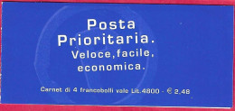 ITALIA - 1999 - LIBRETTO PRIORITARIA - 4 FRANCOBOLLI - NUOVO MNH (YVERT C2373 - MICHEL 2641 - SS C 21) - Postzegelboekjes