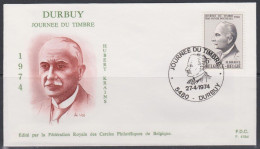 Belgique FDC 1974 1713 Journée Du Timbre Postes Hubert Krains Durbuy - 1971-1980