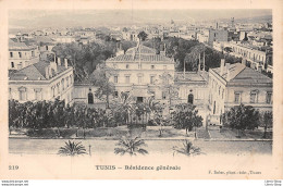 TUNISIE / TUNIS - RÉSIDENCE GÉNÉRALE ▬ F. SOLER, PHOT. -ÉDIT.N°219 CPR - Tunisie