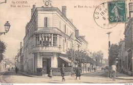 COSNE (58) - Rue De Cours Et Rue Du 14 Juillet - Grand Café En 1911 - Cpa - Cosne Cours Sur Loire