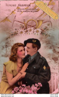 Lot De 3 Cpsm Couples Amoureux Militaires - Chasseurs Alpins -fin Des Années 40 - Couples