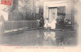 SAUMUR (49) - Inondations 1904 - Un Mariage à L'Église Saint-Nicolas - Fr. Voelcker, Photographe à Saumur Cpa - Autres & Non Classés
