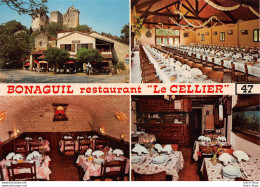 Bonaguil (47) - Restaurant "Le Cellier" - Bar-Tabacs-Restaurant - Propr. M. Mme R. Mazet -Éditions Apa-Poux - Cpsm - Sonstige & Ohne Zuordnung