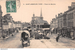 Saint-André De L'Eure (27) -Place Du Marché - Langlois, Lib. - Édit. - 1910 Cpa - Autres & Non Classés
