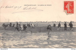 COUTAINVILLE (50) - La Pêche Au Lançon - Éditions A. Jolivet - 1909 - Cpa - Autres & Non Classés