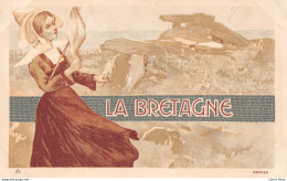 ART NOUVEAU - STYLE KIRCHNER - BELLE JEUNE FEMME - "LA BRETAGNE" - CPR - 1900-1949