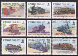 Togo 1984 - Mi.Nr. 1807 - 1815 - Postfrisch MNH - Eisenbahnen Railways Lokomotiven Locomotives - Trains