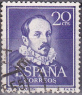 1950 - 1953 - ESPAÑA - LITERATOS - RUIZ DE ALARCON - EDIFIL 1074 - Used Stamps