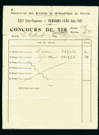 VENDOME (LOIRE-ET-CHER) - CONCOURS DE TIR DU 19-20 JUIN 1921 - Programas