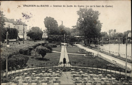 CPA Enghien Les Bains Val D'Oise, Innenraum Des Casino-Gartens - Other & Unclassified