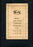 AUTOMOBILE - MANUEL D'ENTRETIEN BERNARD-MOTEURS - PARIS - 17EME - 12 RUE MEDERIC - Ohne Zuordnung