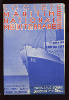 SOCIETE MARITIME NATIONALE MEDITERRANEE - HORAIRE NICE-CORSE-TUNISIE - Toerisme