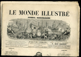 REVUE - LE MONDE ILLUSTRE - N° 588 JUILLET 1868 - 1ERE PAGE SUR LES COMORES ET LA REINE DE MOHELI - 1900 - 1949