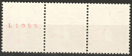 Schweiz Suisse 1939: 3er-Streifen Landi-Rollenmarken Zu Z27a Mi W20 Mit N° L1055 **/* MNH/MLH (Zu CHF 43.50) - Coil Stamps