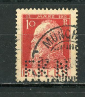 ALLEMAGNE - BAVIERE  - N° Yvert 78 Obli. PERFORÉ F.K.N. - Gebraucht