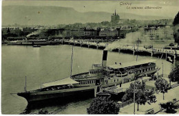 GE - GENEVE - Le Nouveau Débarcadère - Bâteau " MONTREUX " - Ed. Moos Karlsruhe No 2128 - Circulé Le 26.08.1911 - Genève
