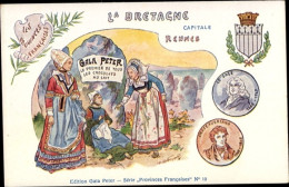 Wappenkünstler La Bretagne, Trachten, Reklame Gala Peter, Le Sage, Chateaubriand - Costumes