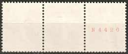 Schweiz Suisse 1939: 3er-Streifen Landi-Rollenmarken Zu Z27c Mi W24 Mit N° N4420 **/* MNH/MLH (Zu CHF 43.50) - Francobolli In Bobina