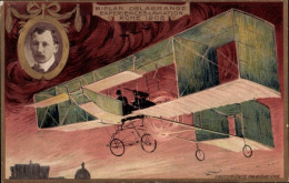 Gaufré CPA Doppeldecker Delagrange, Aviation Experiences Rom 1908 - Otros & Sin Clasificación