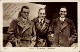 CPA Lefèvre, Assolant, Lotti, Piloten, Flugpioniere, New York-Paris Raid 1930, Porträt - Autres & Non Classés