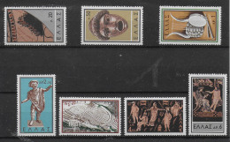 GRECIA 1959 " ANTICO TEATRO GRECO " SERIE DI 7 VALORI  INTEGRA ** MNH LUSSO  C2026 - Unused Stamps