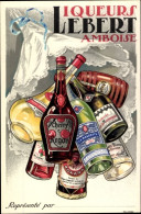 Artiste CPA Liqueurs Lebert Amboise, Likörflaschen, Reklame, Avis De Passage - Other & Unclassified