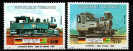 Togo 1984 - Mi.Nr. 1707 + 1708 - Postfrisch MNH - Eisenbahnen Railways Lokomotiven Locomotives - Eisenbahnen