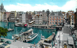 Postcard Netherlands Amsterdam Damrak Harbour - Amsterdam