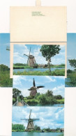 Leporello CPA Niederländische Windmühlen - Windmills