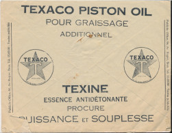Old Envelope With Publicité 1933 Texaco Piston Oil Pour Graissage                 Farde - Briefe