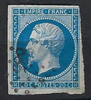 FRANCE Classique, B Obl. PC Des Villes Sur TP Isolés: PC 885 (Clermont-en-Argonne,4) Sur Y&T 14A - 1853-1860 Napoleon III