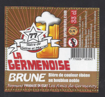 Etiquette De Bière Brune - La Germenoise -  Brasserie D'Emerainville  (77) - Cerveza