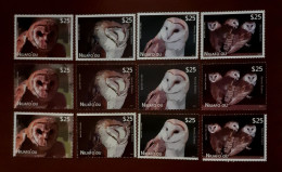 Niuafo'ou 2012 - Fauna , Birds , Owls , Complete Series 12 Values , Perforated , MNH,Mi.475-486 - Tonga (1970-...)
