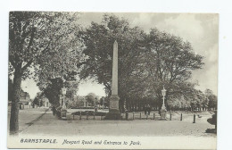 Postcard Devon Barnstaple Newport Road And Entrance To The Park  Milton Postcard   Unused - Other & Unclassified