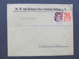 BRIEF Gablonz Jablonec 1921 Dr.W. Von Medinger  /// P9498 - Briefe U. Dokumente
